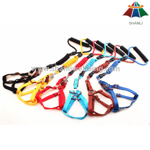 Hot-Sale High-Quality Solid Color 10mm Polyester/Nylon Leash & 15mm Adjustable Harness